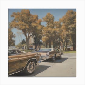 'Cars On The Street' Canvas Print