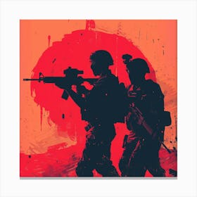 Of Soldiers Canvas Print