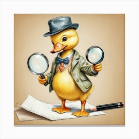 Detective Duck 29 Canvas Print