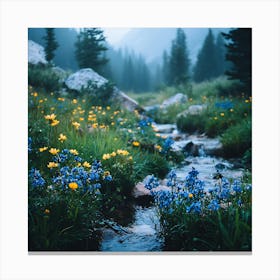 Wildflowers In The Mountains 1 Canvas Print