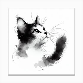 Cat Painting Canvas Print