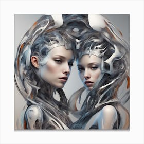 Two Women In A Circle Canvas Print
