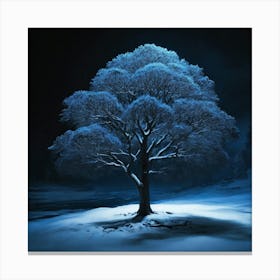 Tree In The Snow Canvas Print