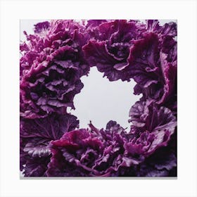 Purple Cabbage Wreath Canvas Print