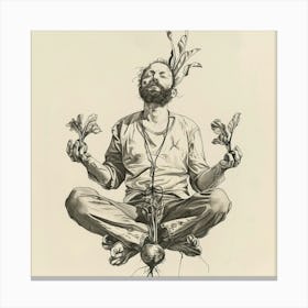 Meditating Man Canvas Print