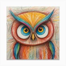 Colorful Owl 7 Canvas Print