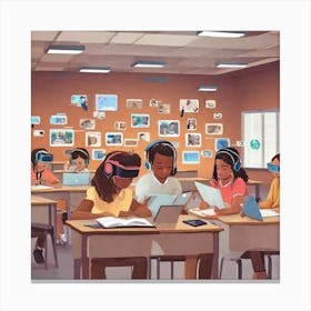 Vr Classroom Canvas Print