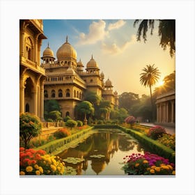 Hyderabad Palace Canvas Print