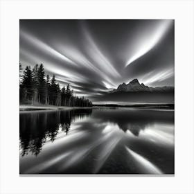 Black And White Sky Canvas Print