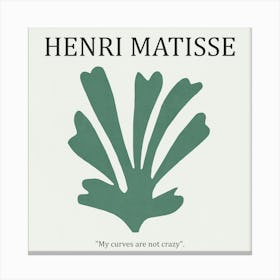 Green Leaf 01- Henri Matisse Canvas Print