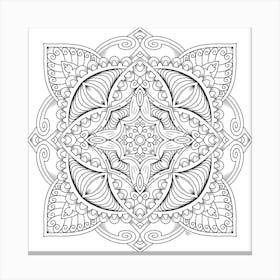 Coloring Book, Mandala Art Canvas Print