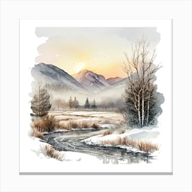 Watercolor Landscape 2 Canvas Print