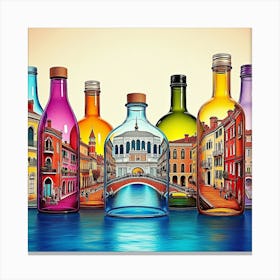 Venice In Bottles 15 Canvas Print