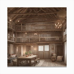 Barn Interior Canvas Print