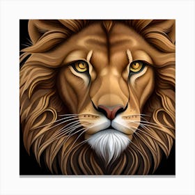 Lion Head Canvas Print