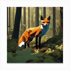 Fox In The Forest 31 Canvas Print