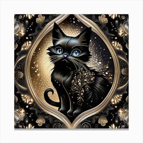 Black Cat Canvas Print