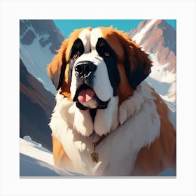 St Bernard 57 Canvas Print