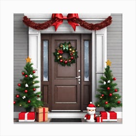 Christmas Door 5 Canvas Print