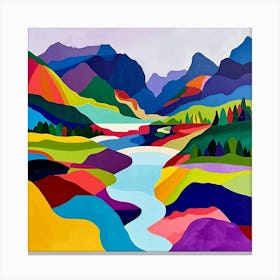 Colourful Abstract Berchtesgaden National Park Germany 7 Canvas Print