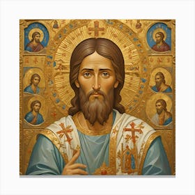 Christ Pantocrator: Icon of Divine Majesty Canvas Print