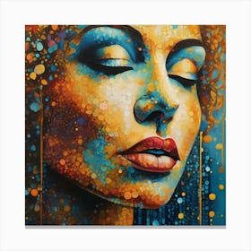 Woman With Blue Eyes Canvas Print