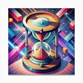 Hourglass With Cosmic Background Canvas Print