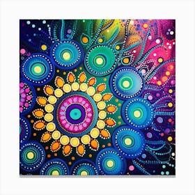 Colorful Thoughts - Mandala Style Canvas Print