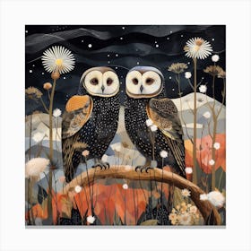 Bird In Nature Owl 3 Canvas Print