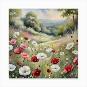 Ethereal Wildflower Garden Canvas Print