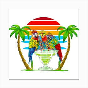 Margarita Party Crew Cocktail Hour On The Beach Canvas Print