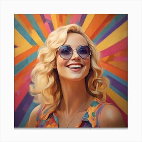 Girl In Sunglasses Canvas Print