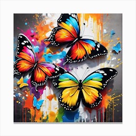 Butterflies In The Sky 16 Canvas Print