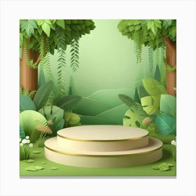 Stage In The Forest Canvas Print