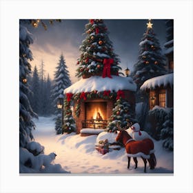 Christmas In The Woods Canvas Print