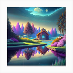 House In The Forest Canvas Print