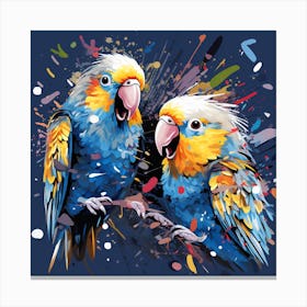 Two Parrots Canvas Print