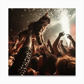 Cat On Stage 6 Canvas Print