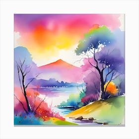 Landscape Watercolor Painting 2 Canvas Print