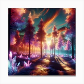 Forest Of Crystals Canvas Print