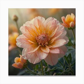 Dahlia Flower Canvas Print