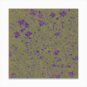 Purple Wildflowers Canvas Print