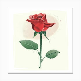 Valentine'S Day Rose Canvas Print