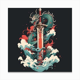 Sword Dragon Canvas Print