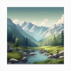 Landscape Painting 89 Canvas Print