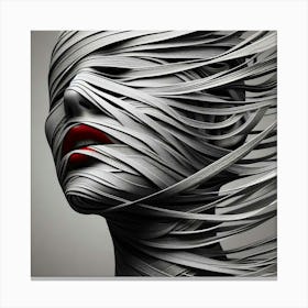 Abstract Portrait Of A Woman 5 Canvas Print