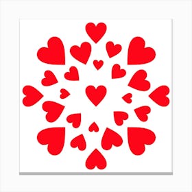 Heart Snowflake Canvas Print