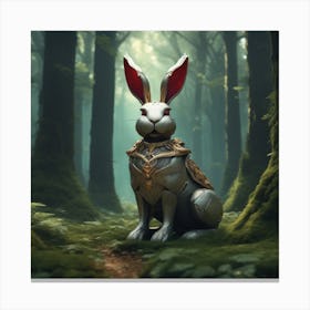 Rabbit In The Woods 41 Canvas Print