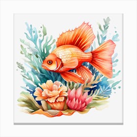 Goldfish In The Sea Canvas Print