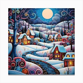 Fairy Christmas Village 2 Canvas Print